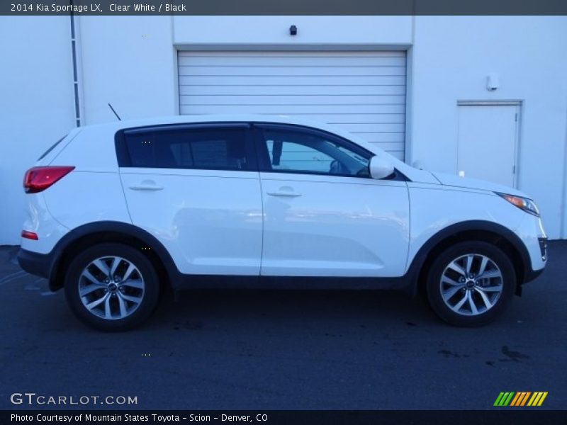 Clear White / Black 2014 Kia Sportage LX