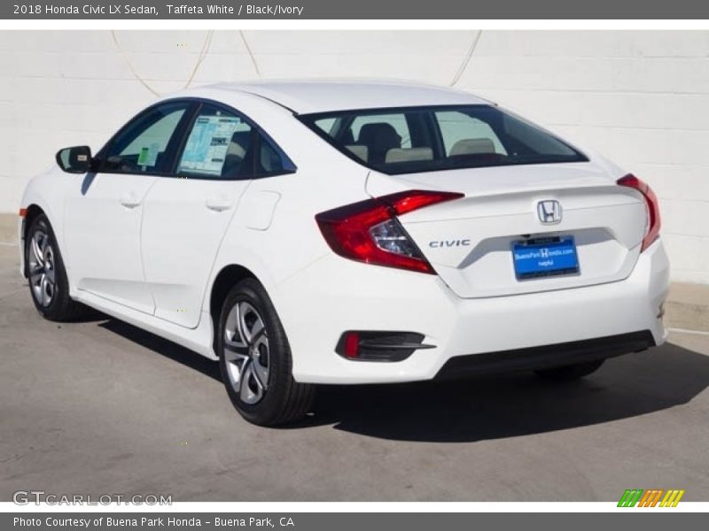 Taffeta White / Black/Ivory 2018 Honda Civic LX Sedan