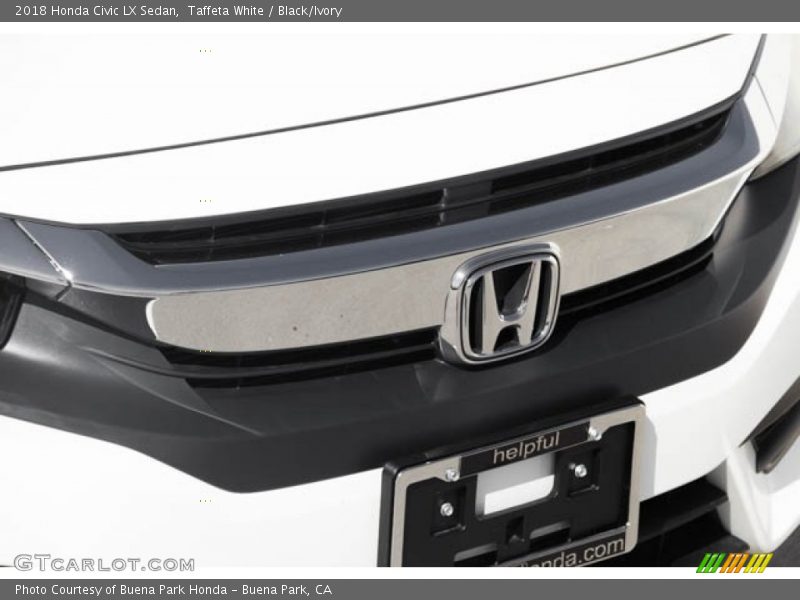 Taffeta White / Black/Ivory 2018 Honda Civic LX Sedan