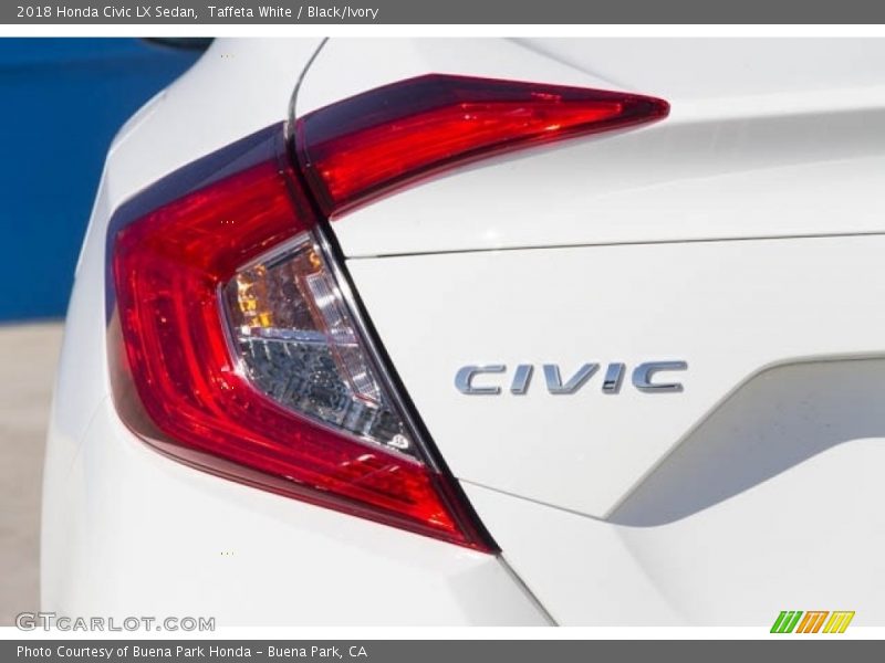 Taffeta White / Black/Ivory 2018 Honda Civic LX Sedan