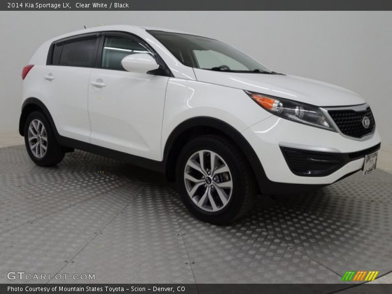 Clear White / Black 2014 Kia Sportage LX