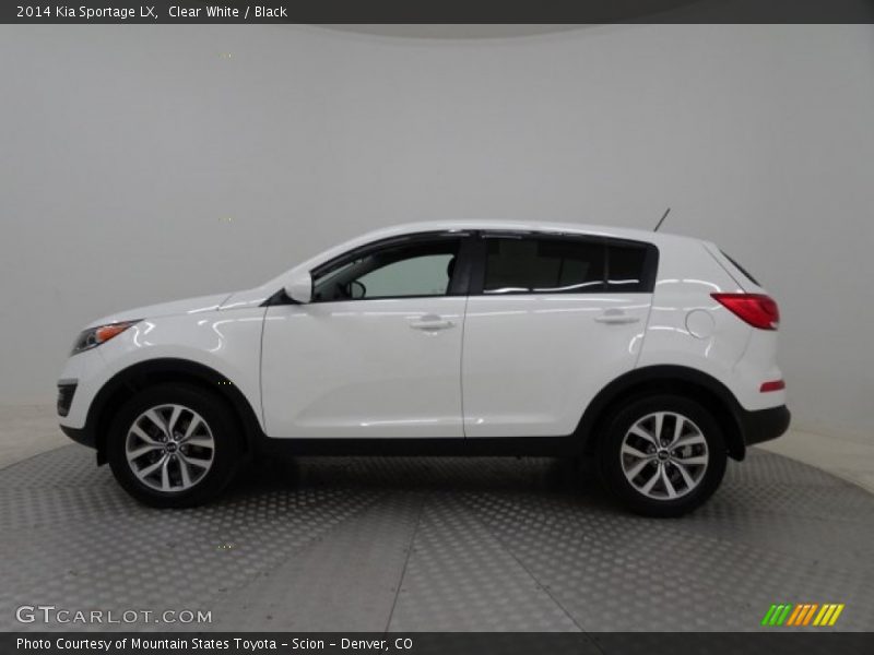 Clear White / Black 2014 Kia Sportage LX