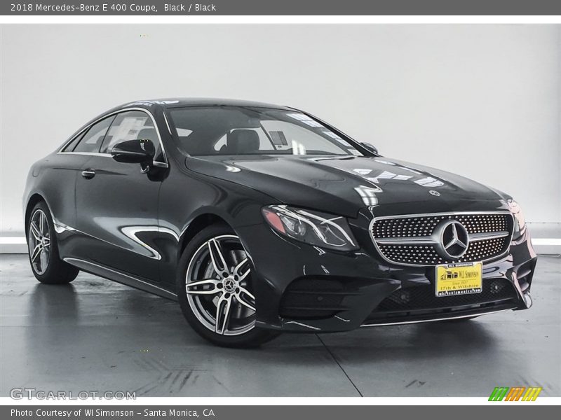 Black / Black 2018 Mercedes-Benz E 400 Coupe