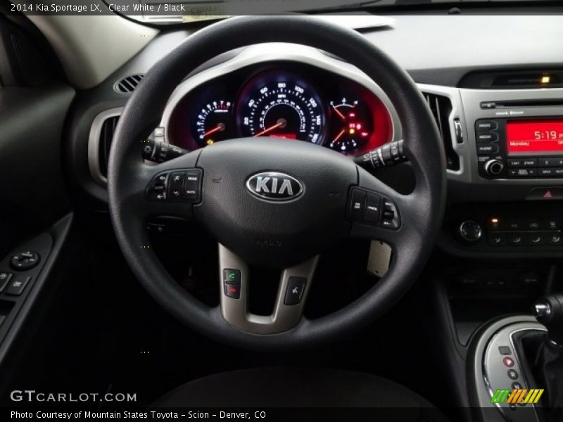 Clear White / Black 2014 Kia Sportage LX