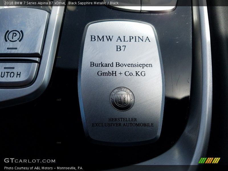 Info Tag of 2018 7 Series Alpina B7 xDrive