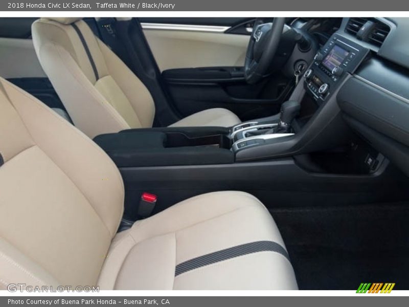 Taffeta White / Black/Ivory 2018 Honda Civic LX Sedan