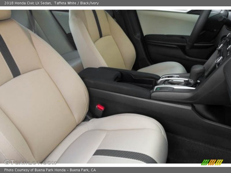 Taffeta White / Black/Ivory 2018 Honda Civic LX Sedan