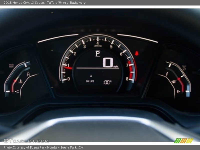 Taffeta White / Black/Ivory 2018 Honda Civic LX Sedan