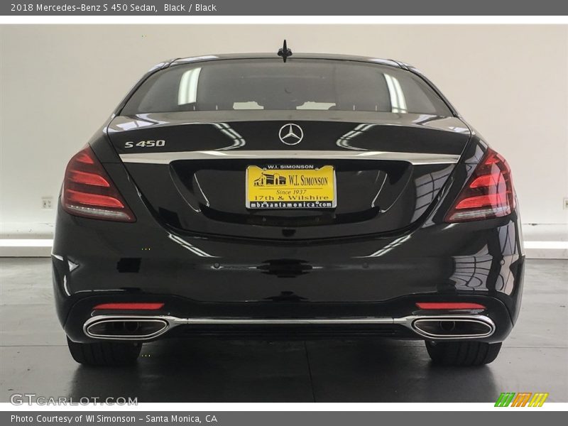 Black / Black 2018 Mercedes-Benz S 450 Sedan