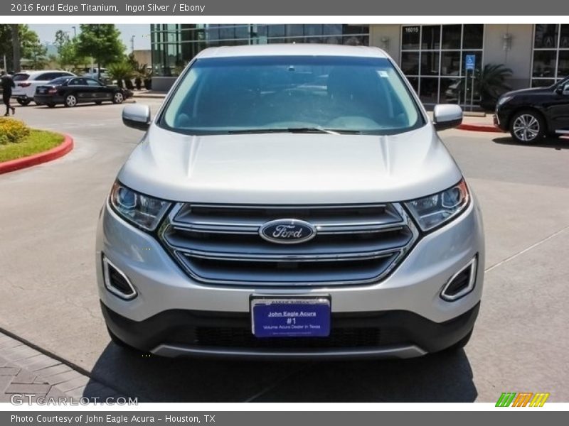 Ingot Silver / Ebony 2016 Ford Edge Titanium