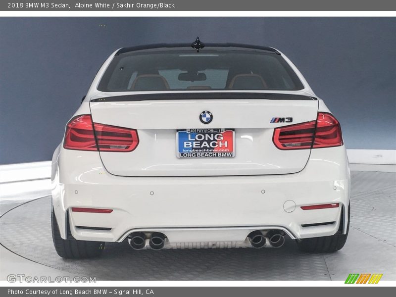 Alpine White / Sakhir Orange/Black 2018 BMW M3 Sedan