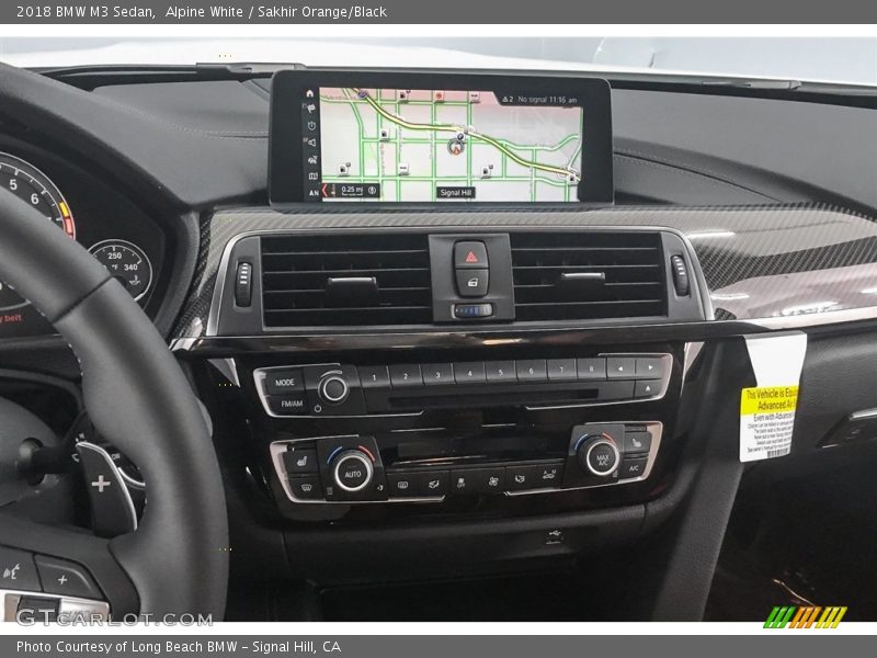 Alpine White / Sakhir Orange/Black 2018 BMW M3 Sedan