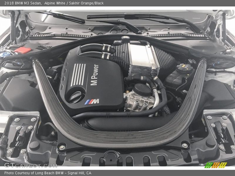 Alpine White / Sakhir Orange/Black 2018 BMW M3 Sedan