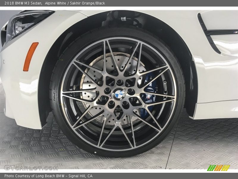 Alpine White / Sakhir Orange/Black 2018 BMW M3 Sedan
