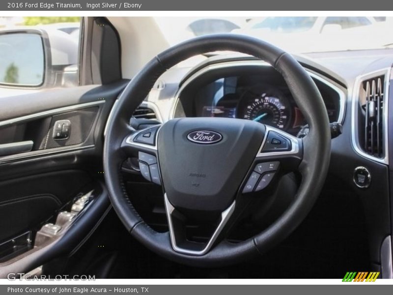 Ingot Silver / Ebony 2016 Ford Edge Titanium