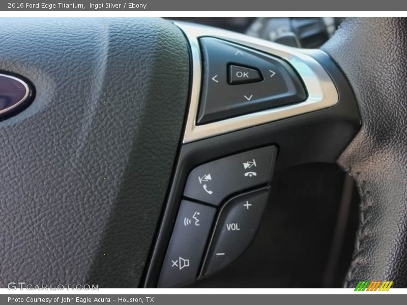 Ingot Silver / Ebony 2016 Ford Edge Titanium