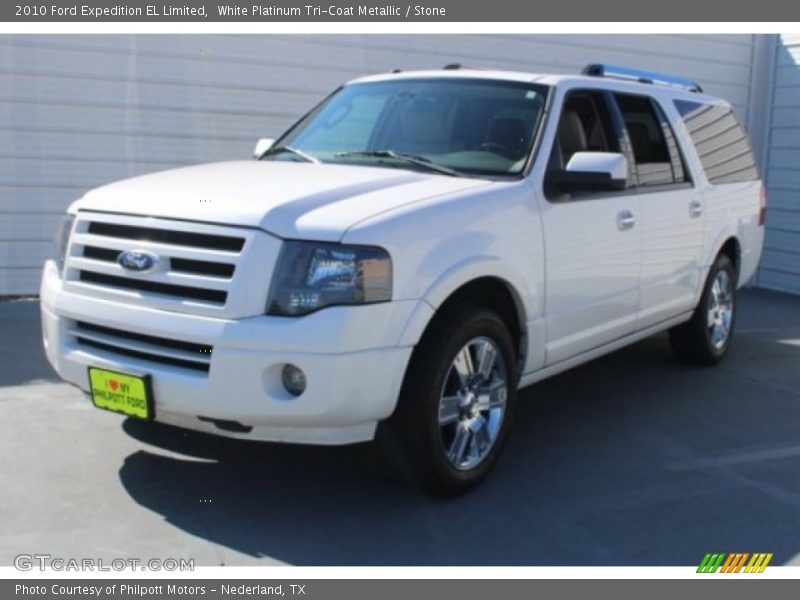 White Platinum Tri-Coat Metallic / Stone 2010 Ford Expedition EL Limited