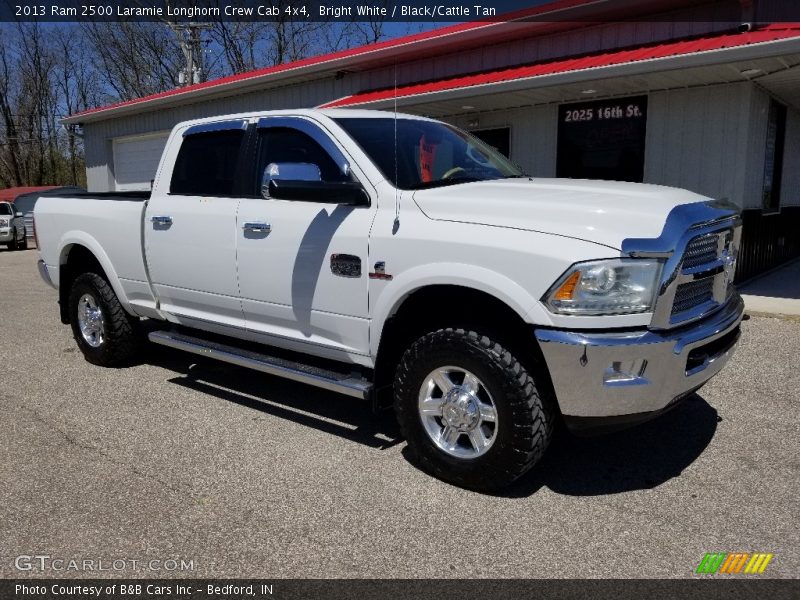 Bright White / Black/Cattle Tan 2013 Ram 2500 Laramie Longhorn Crew Cab 4x4