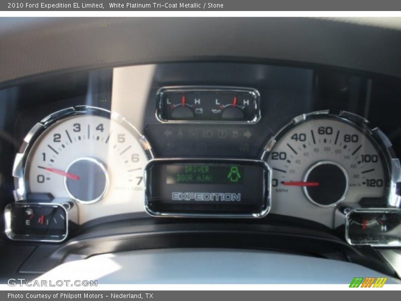 White Platinum Tri-Coat Metallic / Stone 2010 Ford Expedition EL Limited