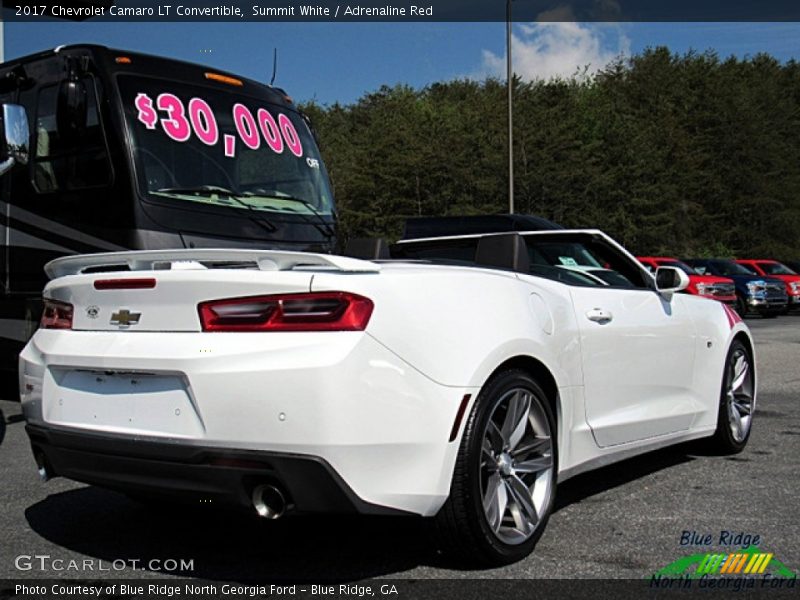 Summit White / Adrenaline Red 2017 Chevrolet Camaro LT Convertible