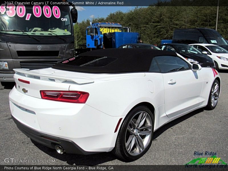 Summit White / Adrenaline Red 2017 Chevrolet Camaro LT Convertible