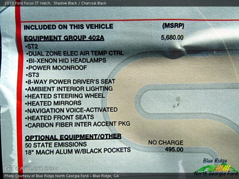 Shadow Black / Charcoal Black 2018 Ford Focus ST Hatch