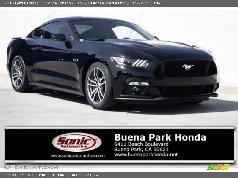 Shadow Black / California Special Ebony Black/Miko Suede 2016 Ford Mustang GT Coupe