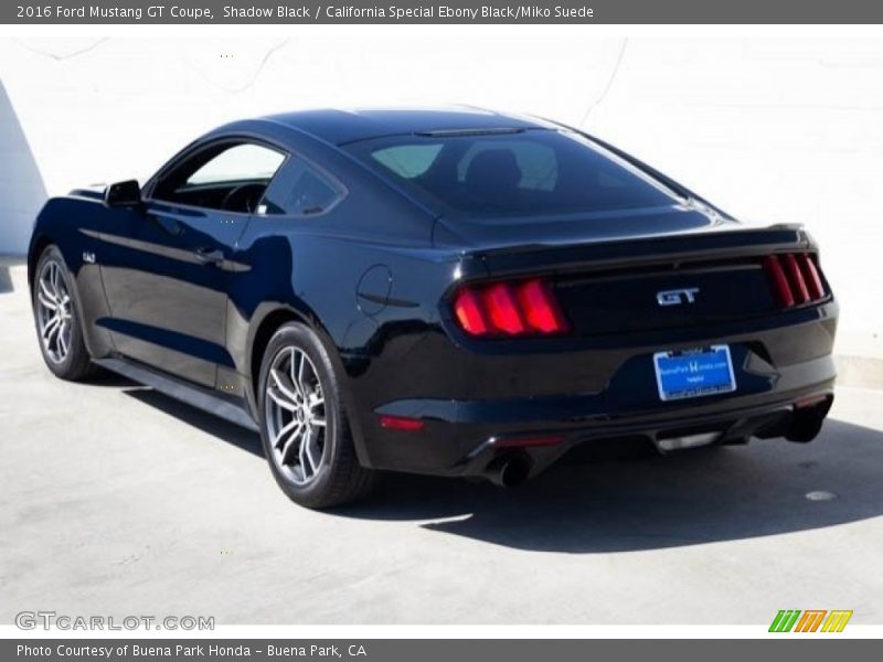 Shadow Black / California Special Ebony Black/Miko Suede 2016 Ford Mustang GT Coupe