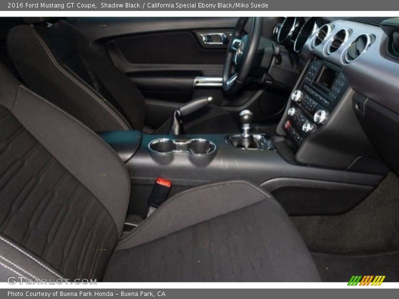 Shadow Black / California Special Ebony Black/Miko Suede 2016 Ford Mustang GT Coupe