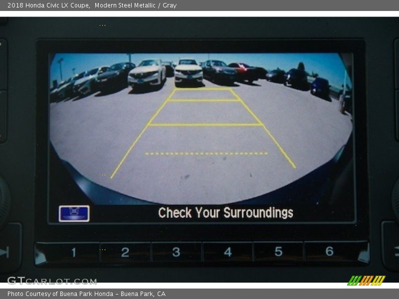 Modern Steel Metallic / Gray 2018 Honda Civic LX Coupe
