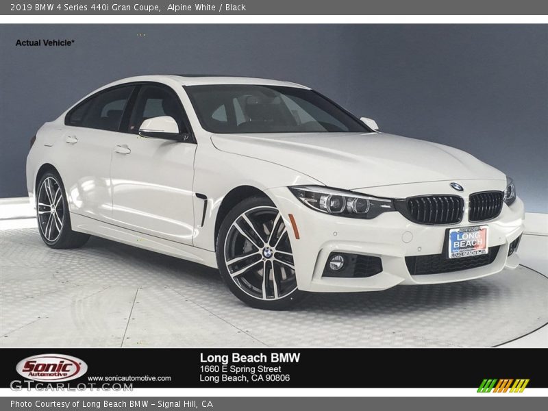 Alpine White / Black 2019 BMW 4 Series 440i Gran Coupe