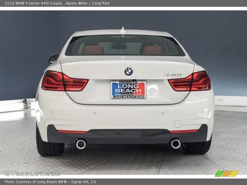 Alpine White / Coral Red 2019 BMW 4 Series 440i Coupe