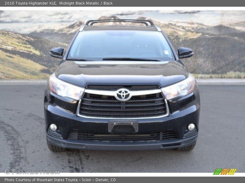 Midnight Black Metallic / Black 2016 Toyota Highlander XLE