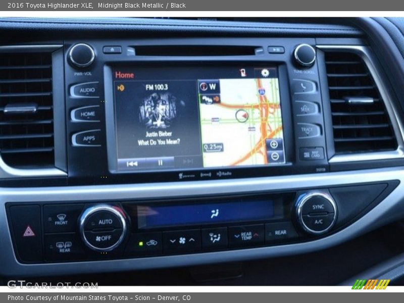 Midnight Black Metallic / Black 2016 Toyota Highlander XLE