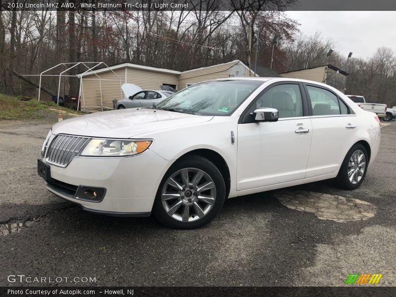 White Platinum Tri-Coat / Light Camel 2010 Lincoln MKZ AWD