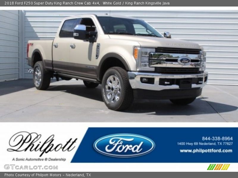 White Gold / King Ranch Kingsville Java 2018 Ford F250 Super Duty King Ranch Crew Cab 4x4