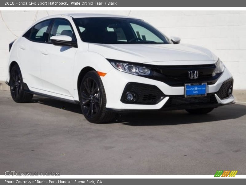White Orchid Pearl / Black 2018 Honda Civic Sport Hatchback