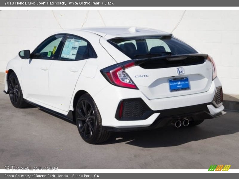White Orchid Pearl / Black 2018 Honda Civic Sport Hatchback