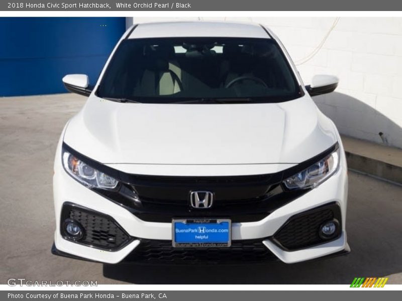 White Orchid Pearl / Black 2018 Honda Civic Sport Hatchback