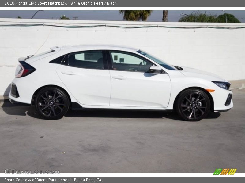 White Orchid Pearl / Black 2018 Honda Civic Sport Hatchback