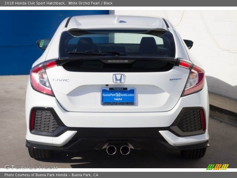 White Orchid Pearl / Black 2018 Honda Civic Sport Hatchback