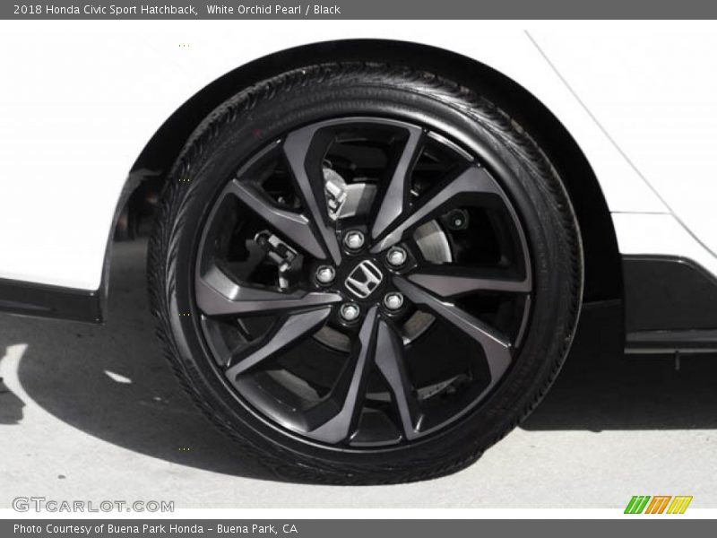 White Orchid Pearl / Black 2018 Honda Civic Sport Hatchback