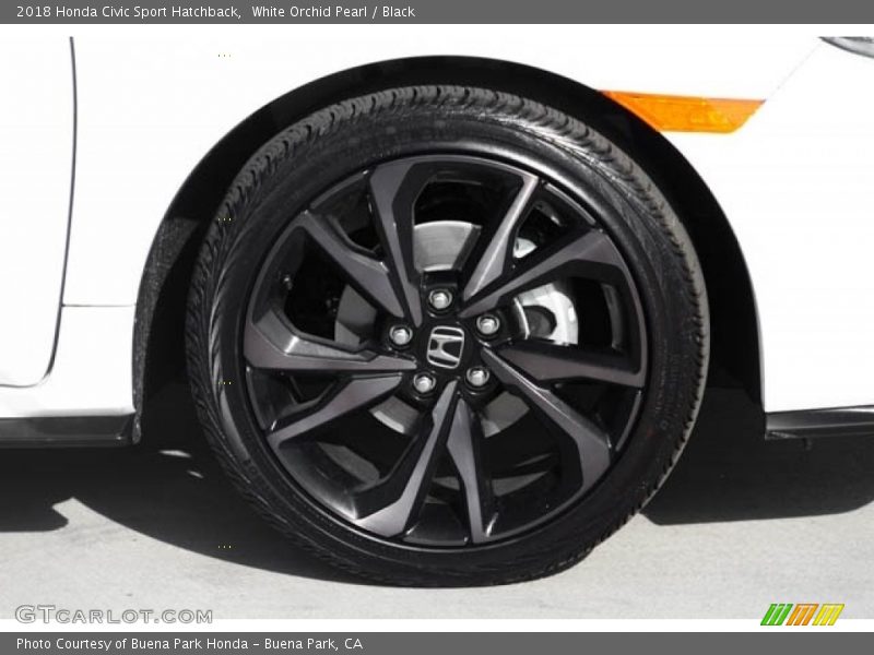 White Orchid Pearl / Black 2018 Honda Civic Sport Hatchback