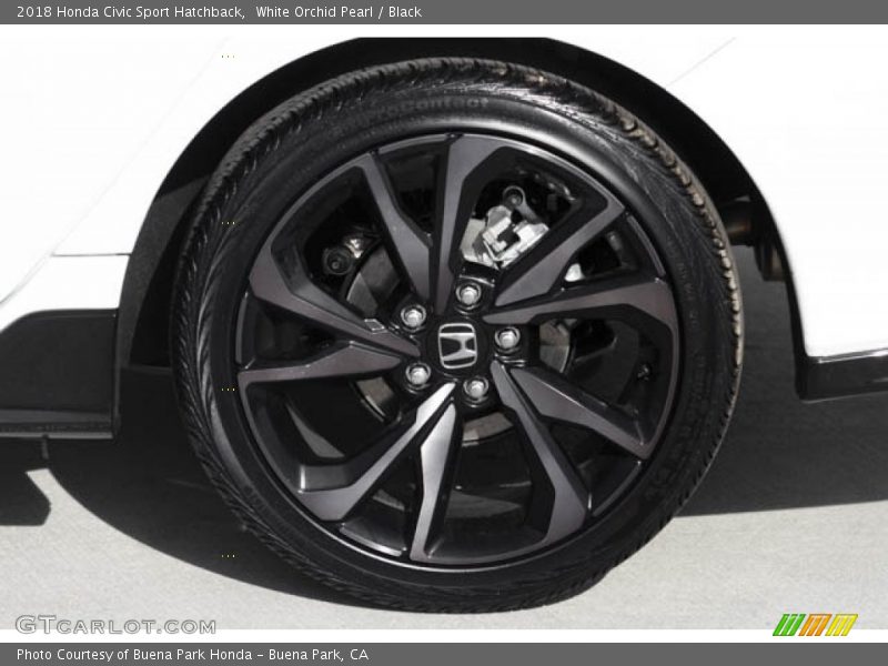 White Orchid Pearl / Black 2018 Honda Civic Sport Hatchback