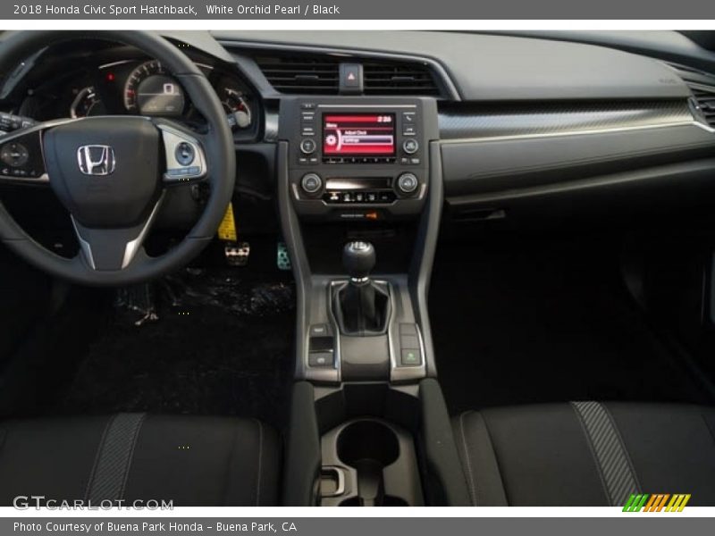 White Orchid Pearl / Black 2018 Honda Civic Sport Hatchback
