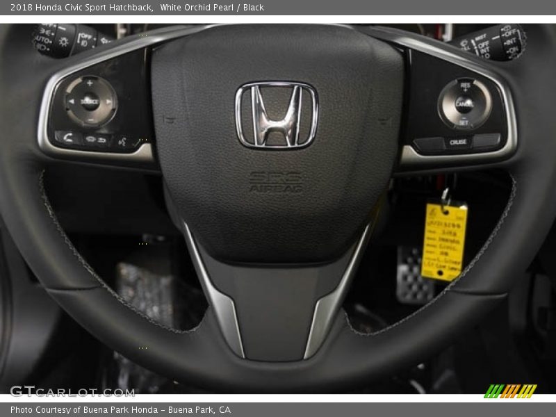 White Orchid Pearl / Black 2018 Honda Civic Sport Hatchback