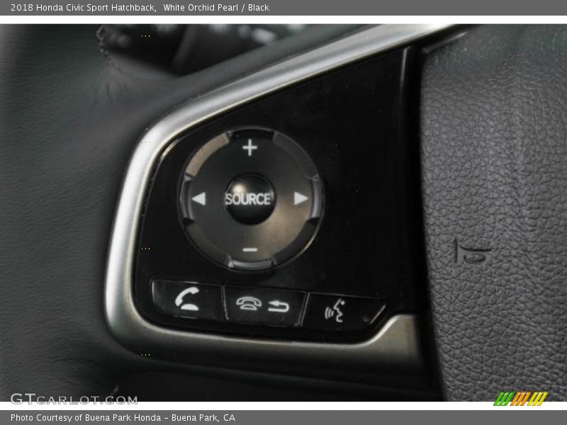 White Orchid Pearl / Black 2018 Honda Civic Sport Hatchback