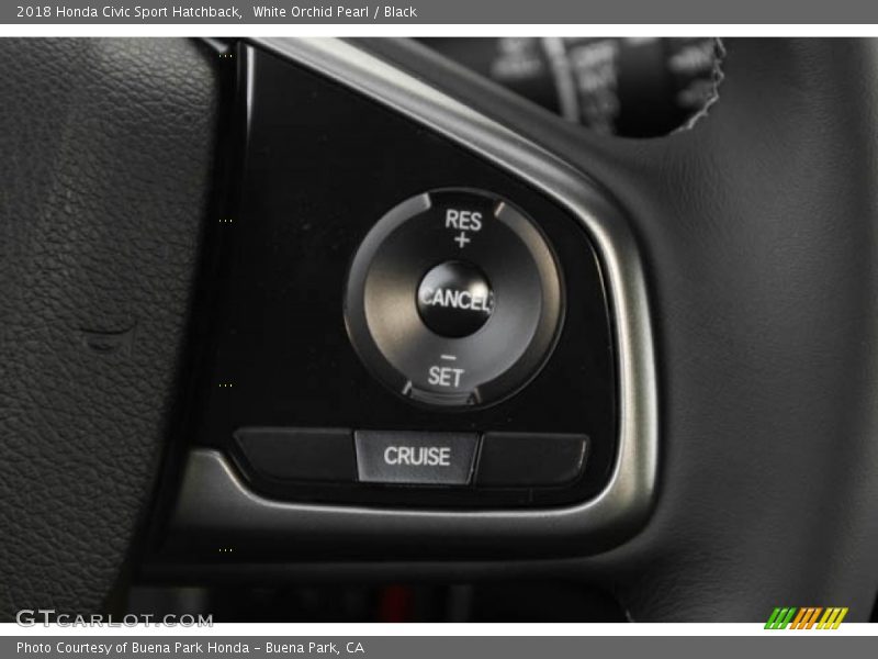 White Orchid Pearl / Black 2018 Honda Civic Sport Hatchback