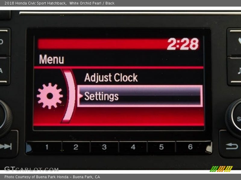 White Orchid Pearl / Black 2018 Honda Civic Sport Hatchback