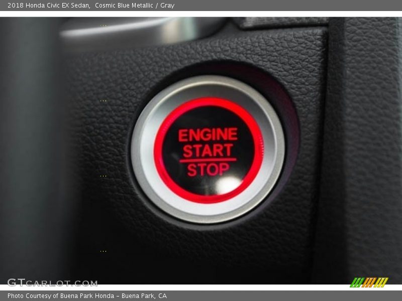 Cosmic Blue Metallic / Gray 2018 Honda Civic EX Sedan